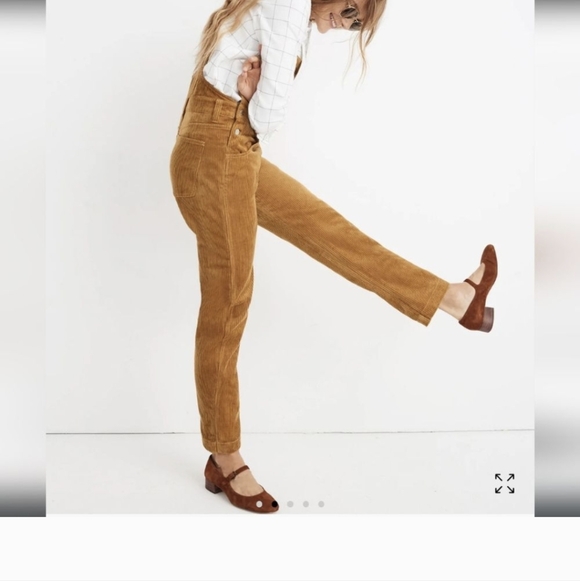 Madewell Women's Brown Corduroy Overalls - Picture 3 of 5